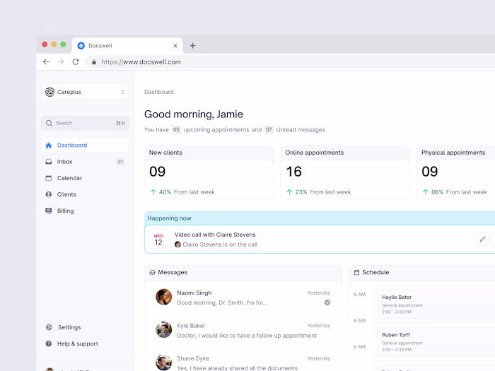 Docswell: End-to-end design of a Medtech startup