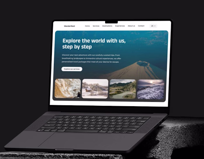 WanderNest: Adventure Trip Landing Page Design