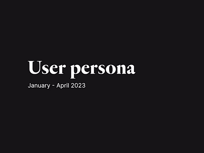 User Persona