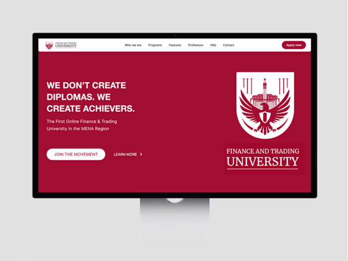 Landing Page Design for UFT Trading Community