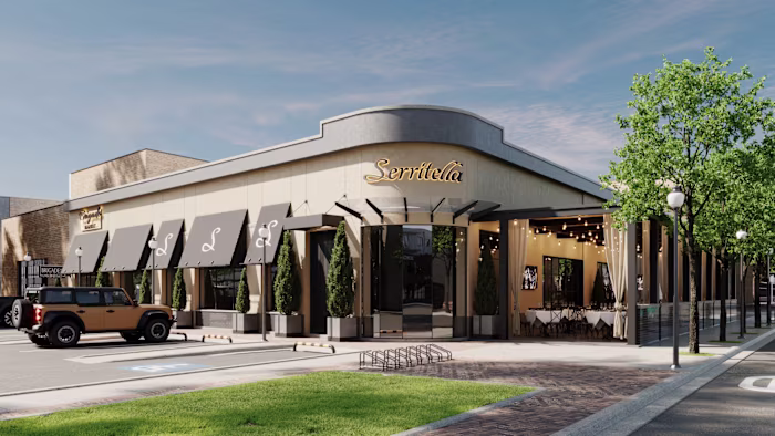 Texas Restaurant Exterior Visualization