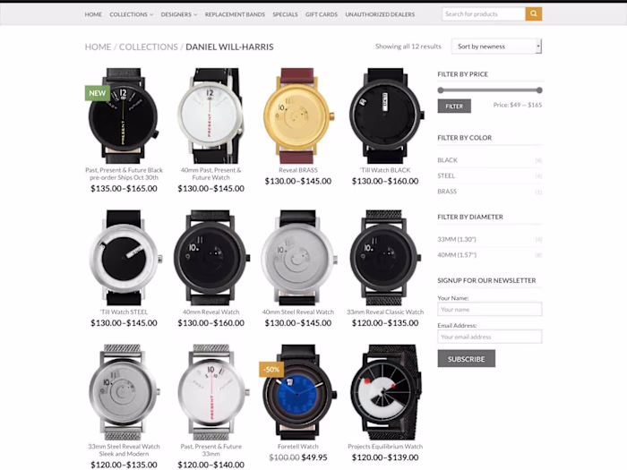 Projects Watches | Wordpress, Woocommerce, Redesign