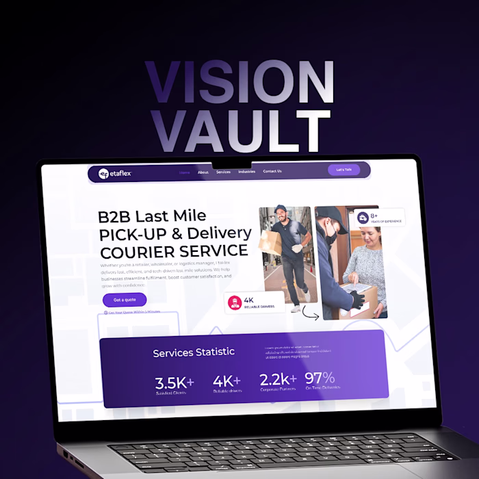 Working on a B2B logistics website design focused on clarity...