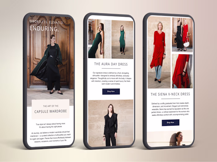 Women's fashion brand email campaign - Capsule collection