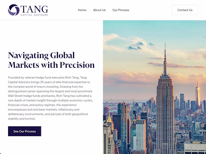 Tang Capital Advisors Website Design