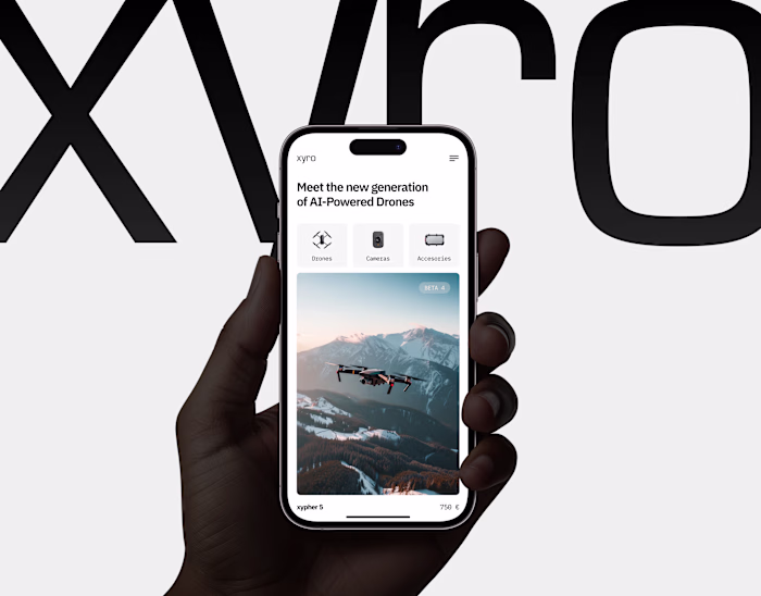 XYRO AI-Powered Drones — UX/UI Design