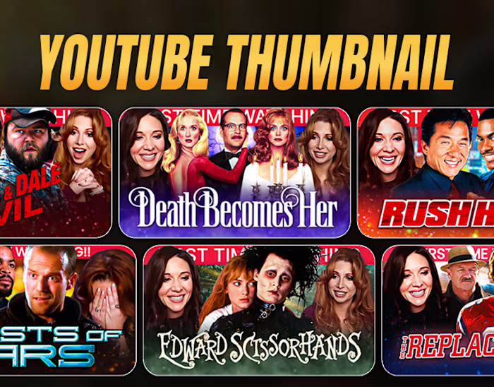 Movie Reaction Thumbnail Design