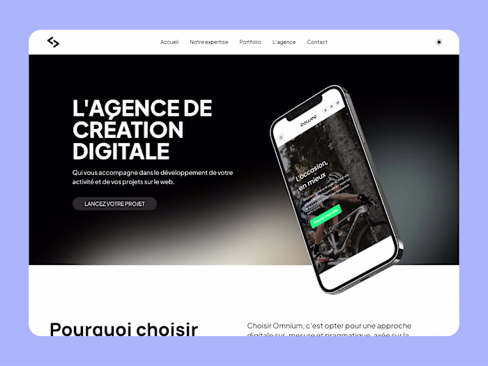 Website of a French digital design agency