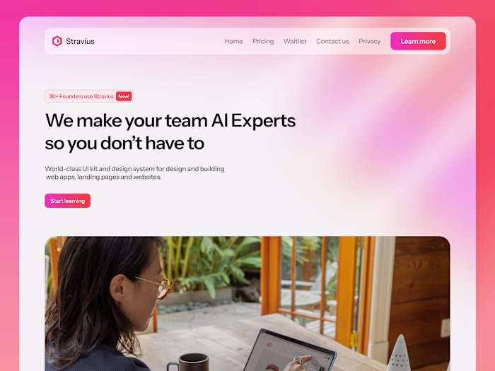 Stravius - Website Design and Framer development 