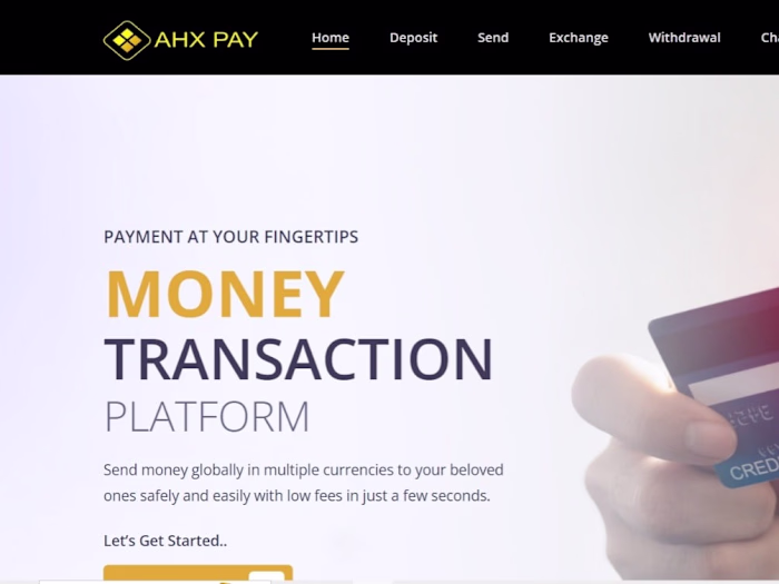 AHX PAY (A Trading Website)