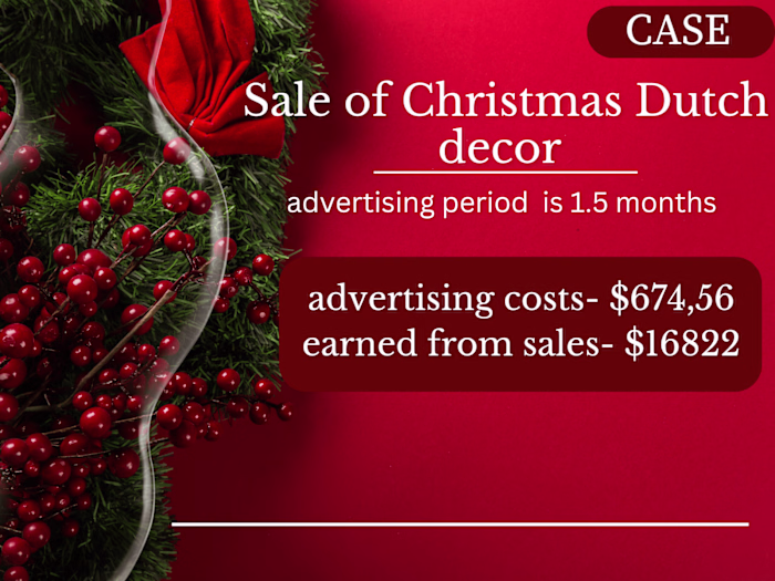 
Case - Sales of New Year's Dutch decor
Specialization: Targetin