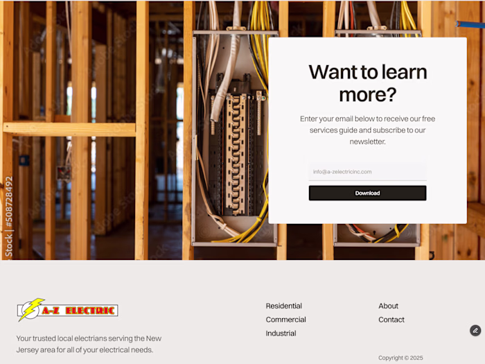 A-Z Electric Website Redesign
