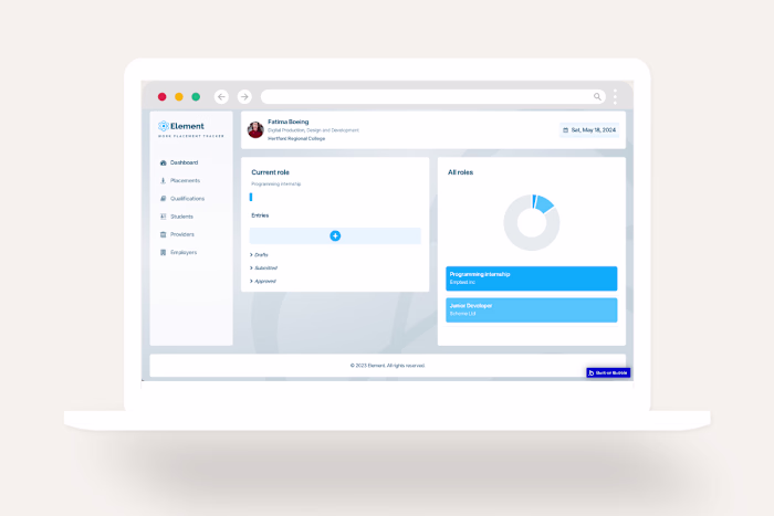 Element | Work placement tracker