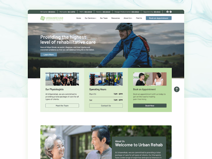 Site Revamp and WordPress Build for Physiotherapy Clinic