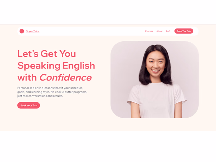 Super Tutor Wix Studio Portfolio Website