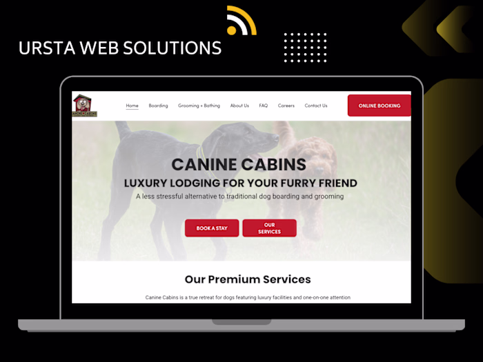 Squarespace Site for Canine Cabins