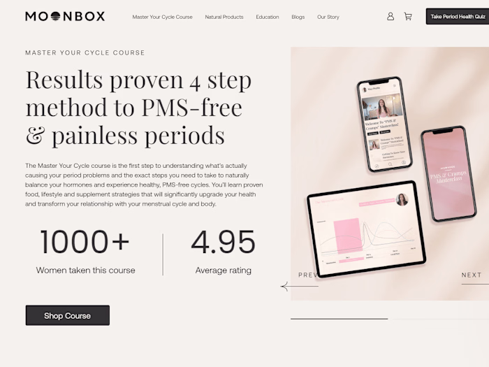 Shopify website design for health products