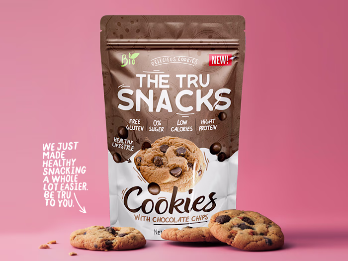 🍪 Packaging for "The TRU Snacks" Cookies