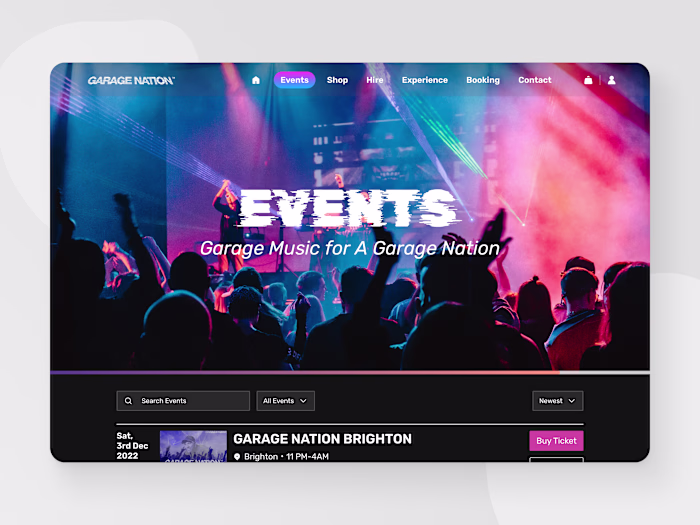 Redesign Event-Based Website