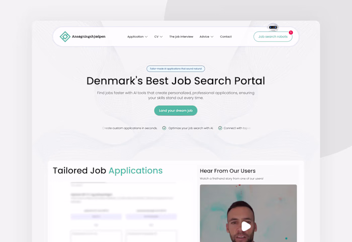 Ansogningshjaelpen (Application help)