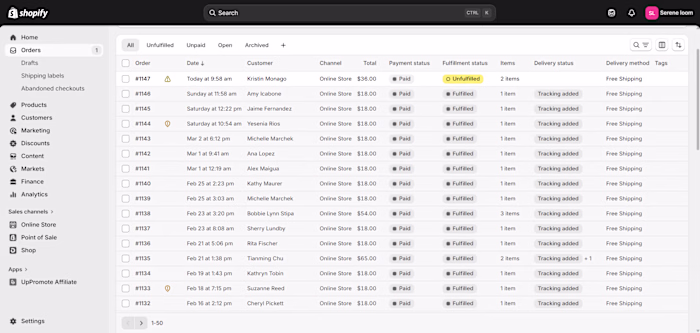Shopify Marketing & Order Management
For