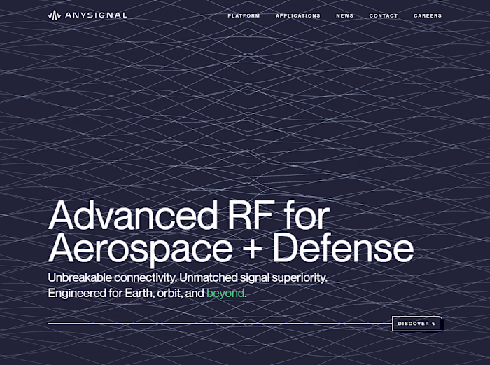 Webflow Website for Advanced RF (Aerospace & Defense)