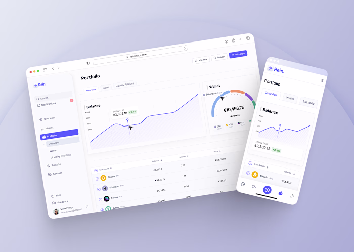 Streamlining Interface with UX/UI Design - Rain Finance 