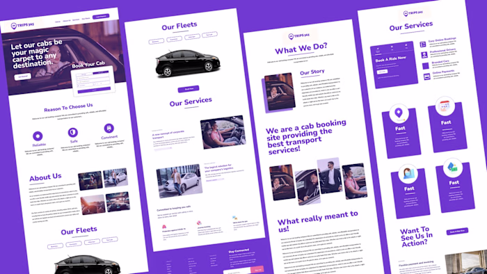 Taxi Booking Company Website Design