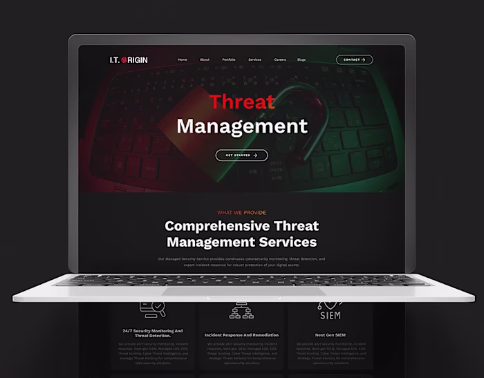 Cyber Security Company Website Design