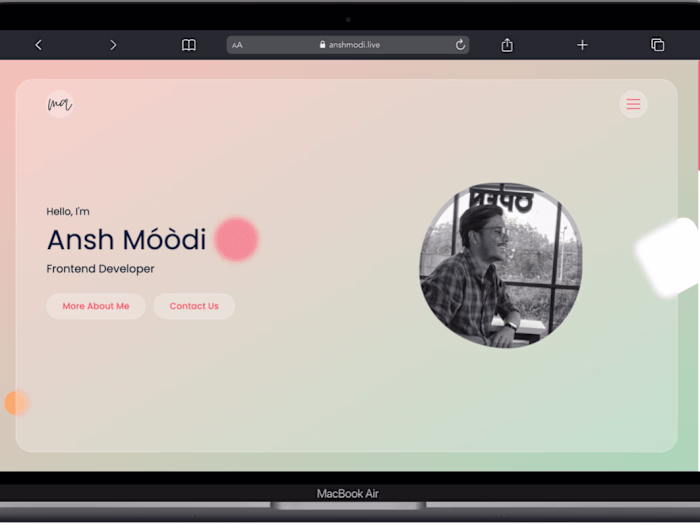 Ansh Modi, Forntend Developer