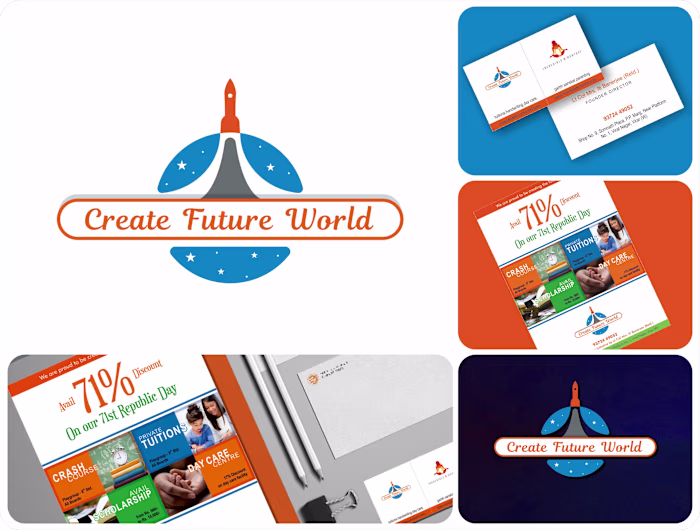 Logo, Branding, Brochure Banner Designs For Create Future World 