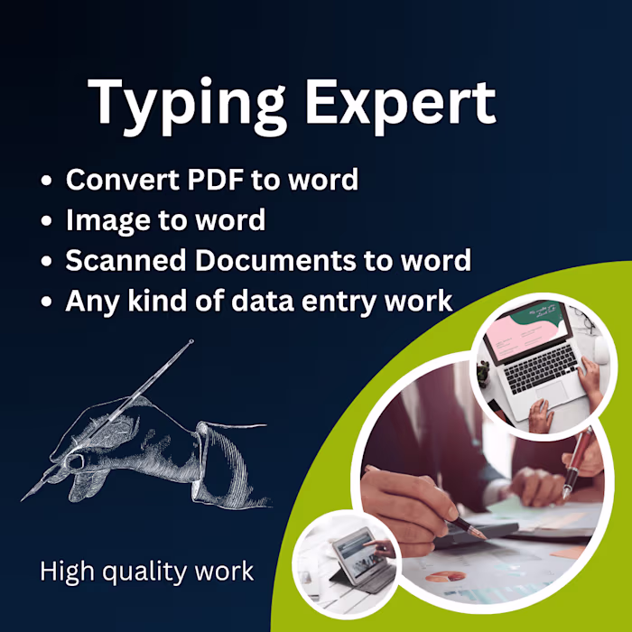  Expert Data Entry professional for Copy Paste and Tasks