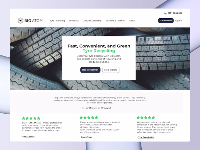 Tyre Recycling | Website | User Platform