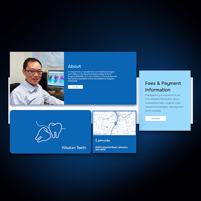 A calm, patient-focused website designed for a specialist or...