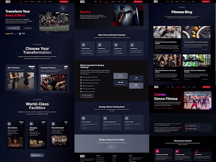 Slam Fitness – Responsive Gym Website