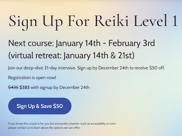 Sales Page for a Virtual Course