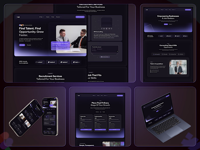 Recruitment / HR SaaS Website Figma UI/UX + Webflow Development