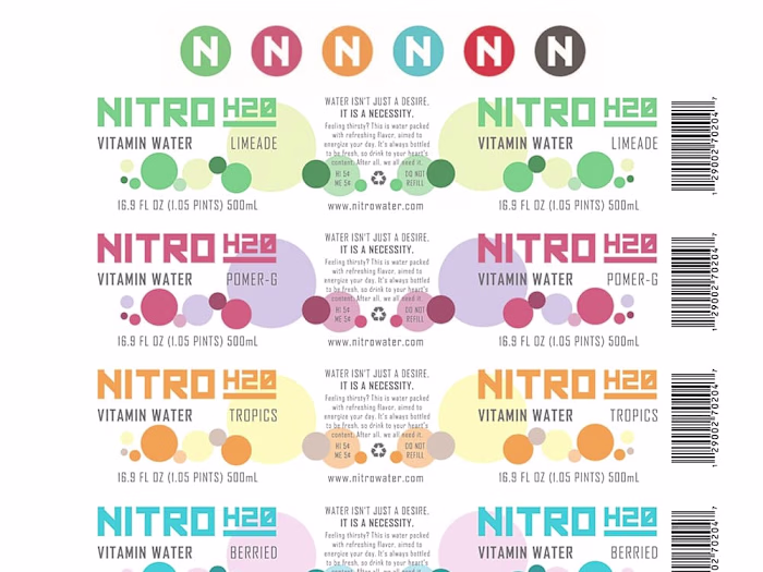 Nitro H2O Water Package Design