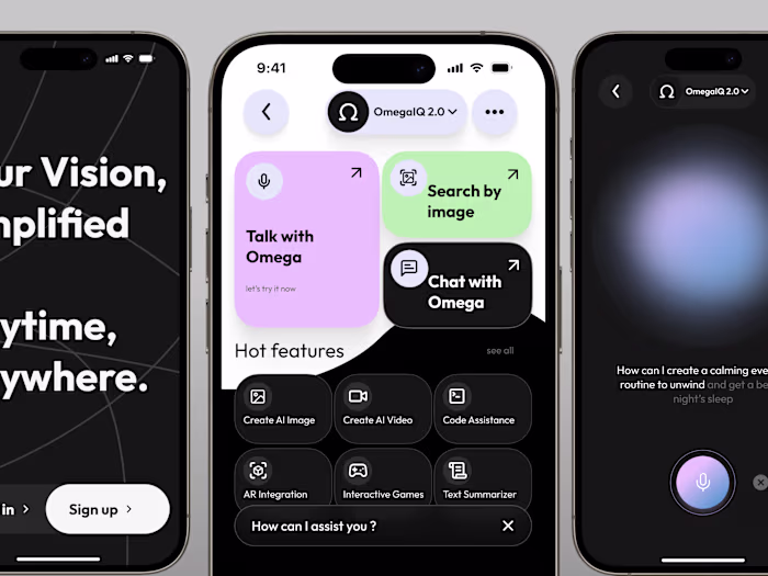 OmegaIQ - AI Voice Command Mobile App