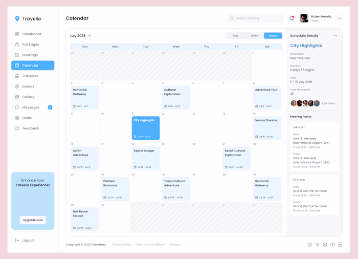 I Cooked Calendar!

Clean? Yes.
Usable? Yes.