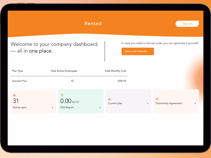 Admin panel for company HR