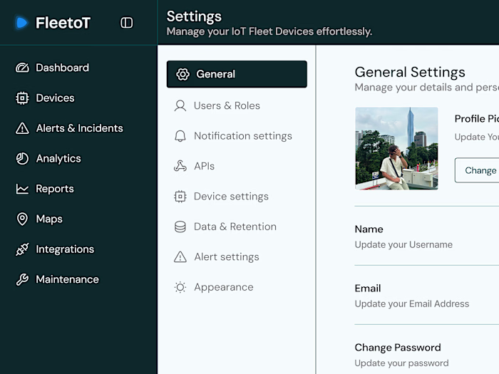 Settings Page, Details>>>>>>
