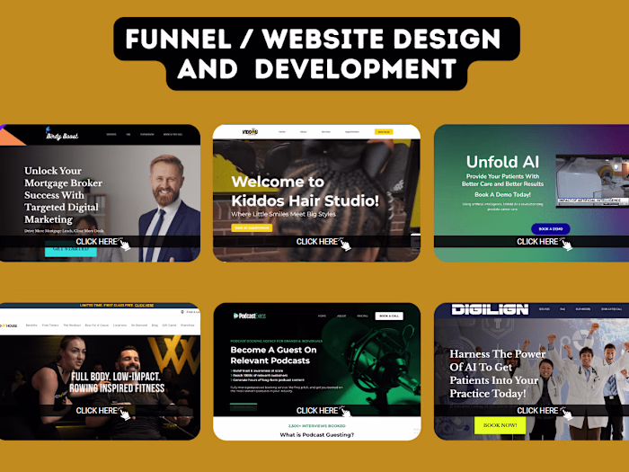 Web design, Sales funnel, Landing pages