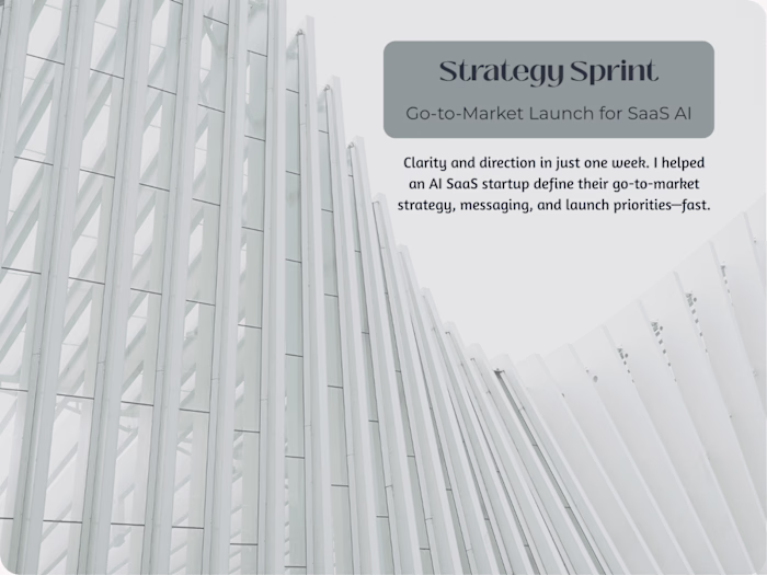 Strategy Sprint: Go-to-Market Launch for SaaS AI