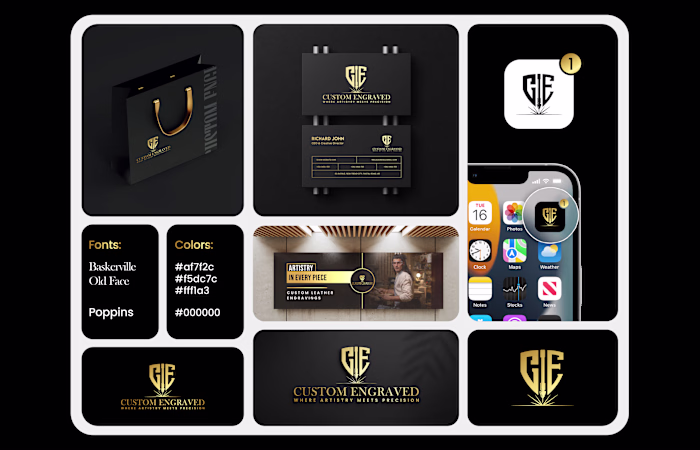 Custom Engraved - Logo & Brand Identity Design 
