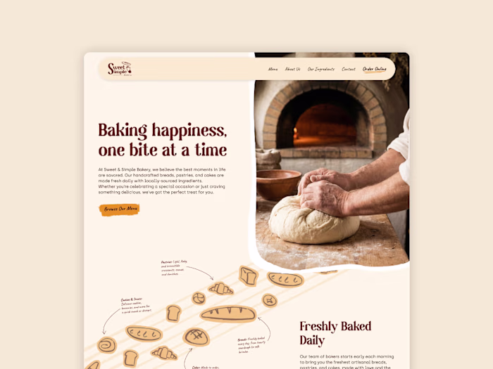 Sweet & Simple Bakery Website Design