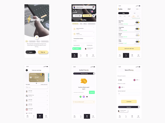 P2P Currency Exchange App Design