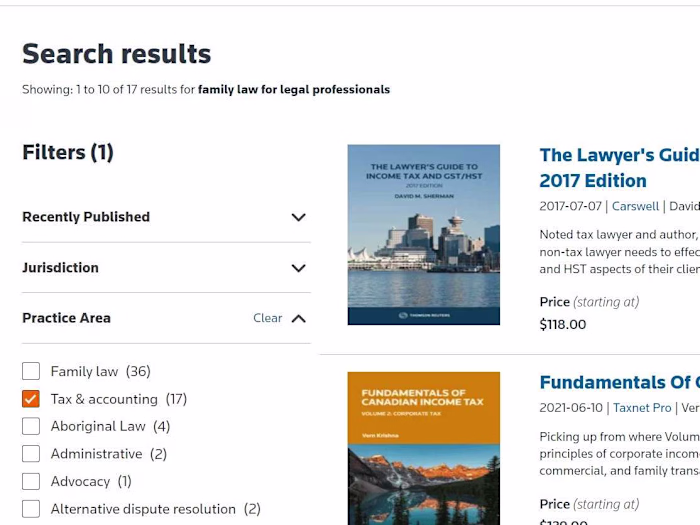Thomson Reuters - Search Page Revamp