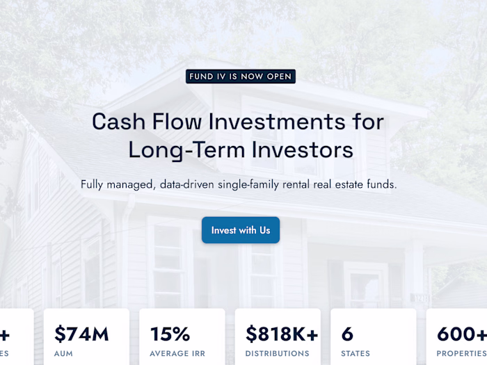 Framer website for real estate investment company