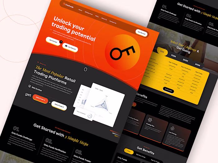 Trading Website Solution - Landing page design